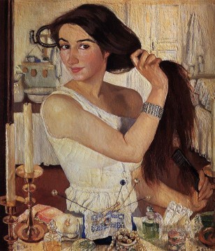 en el tocador 1909 ruso Pinturas al óleo